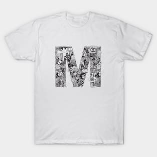 Floral Letter M T-Shirt